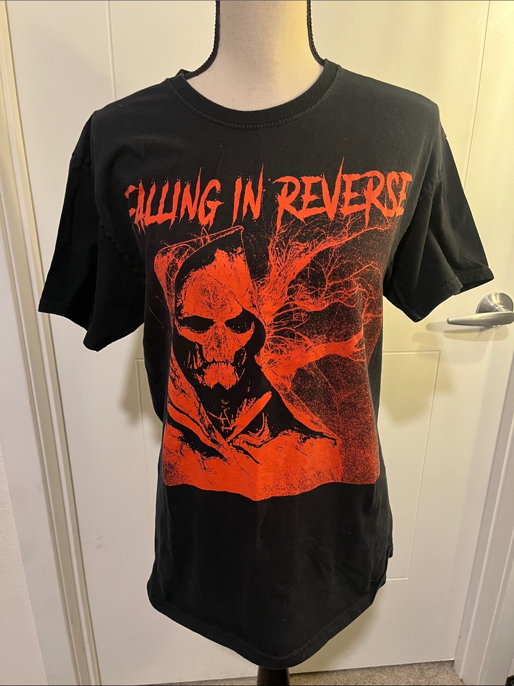 Falling In Reverse Band Black Red Graphic Skull T-Shirt Music Concert